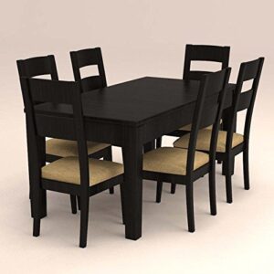 Rectangular Dinning Set With 6 Ladder Back Seaters.