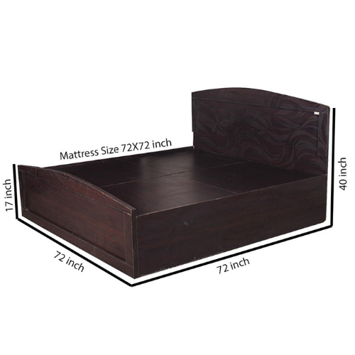 Black King Size Textured Bed with Storage - Image 6
