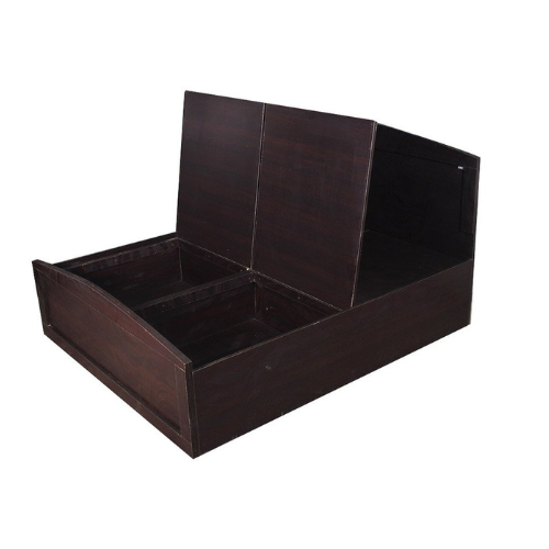 Black King Size Textured Bed with Storage - Image 5