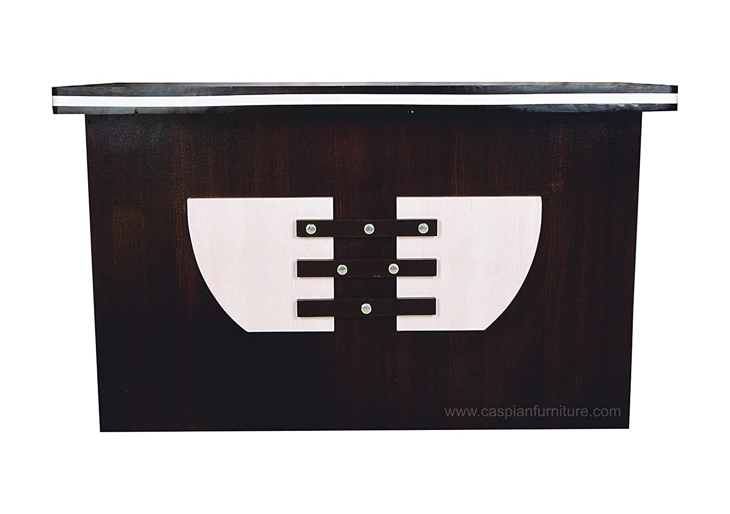 White and Coffee Brown Engineered Wood Study Table/Office Desk | Office Table with 2 Drawers, Keypad and Storage Cupboard | Size 48 x 30 x 24 inches - Image 3