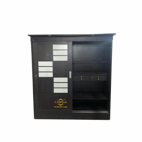 Wardrobe with 2 Sliding Door for Bedroom and Large Mirror | 4 Door Wardrobe - Image 4