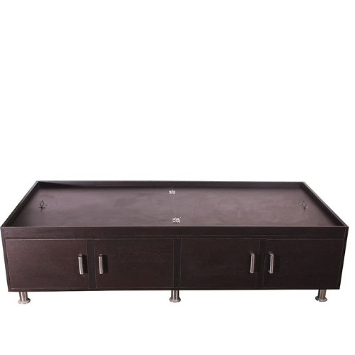 Engineered Wood Bed with Legs and Storage/Coffee Brown Wooden Bed - Image 2