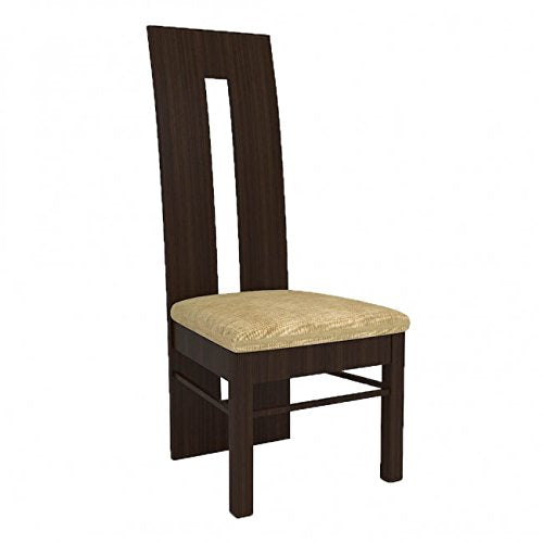 6 Seater Dining Table with Glasstop Table | Modern Dining Table with Classy Chairs | (Brown Polish) - Image 4